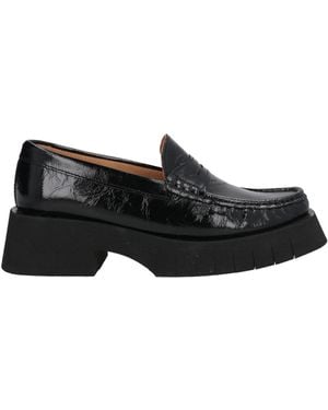 Paloma Barceló Feather Loafers Leather - Black
