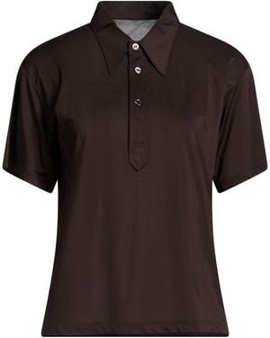 Maison Margiela Polo Shirt Viscose, Elastane - Brown