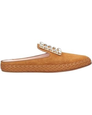 Roger Vivier Camel Mules & Clogs Leather - Brown