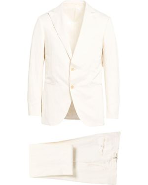 Caruso Suit Silk, Linen - White