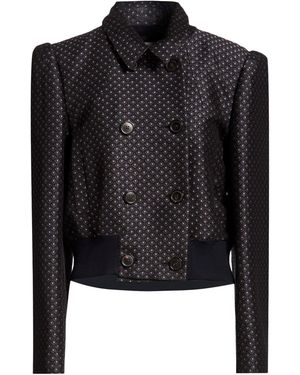 Dries Van Noten Jacket Wool, Polyester, Cotton, Linen - Black