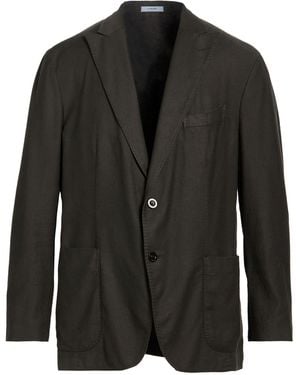 Boglioli Dark Blazer Linen, Cotton, Elastane - Black