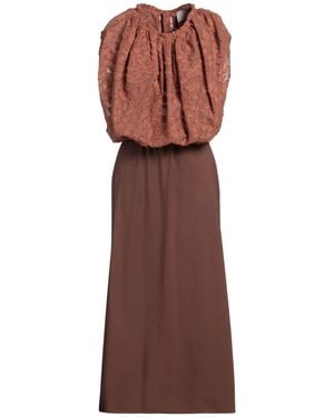 Alysi Maxi Dress Cotton, Polyamide, Acrylic - Brown