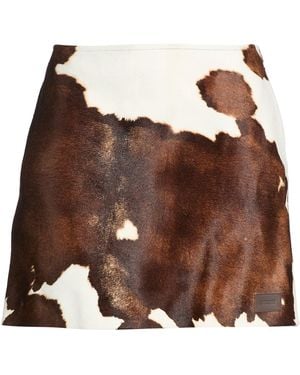 Moschino Mini Skirt Calfskin - Brown