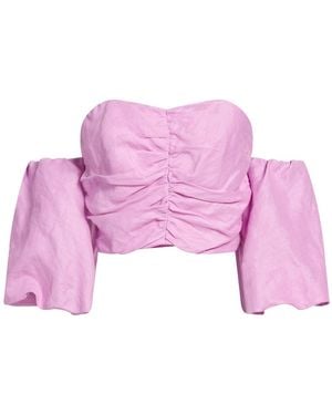 SIMONA CORSELLINI Lilac Top Linen - Pink