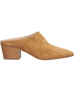 Casadei Camel Mules & Clogs Leather - Brown