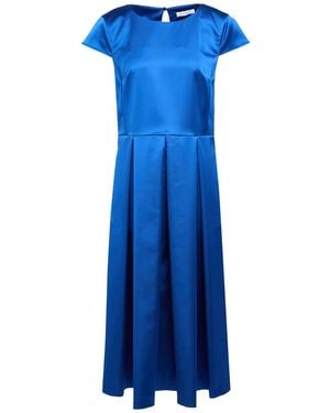 LUCKYLU Milano Midi Dress Polyester, Elastane - Blue
