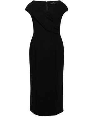 Ermanno Scervino Midi Dress Viscose, Polyamide, Elastane - Black