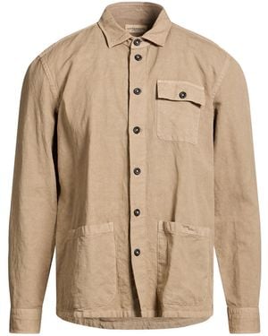 Ghirardelli Shirt Cotton, Linen - Natural