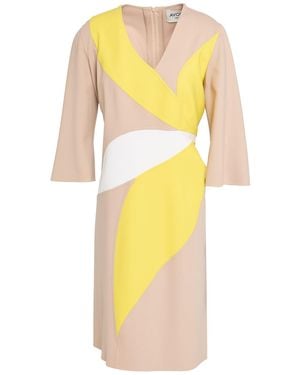 AVOLIO Milano Sand Midi Dress Virgin Wool, Lyocell, Polyamide - Yellow