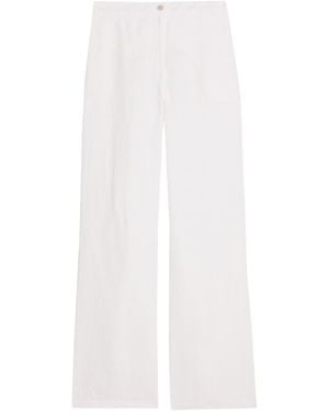 120% Lino Pants Linen - White
