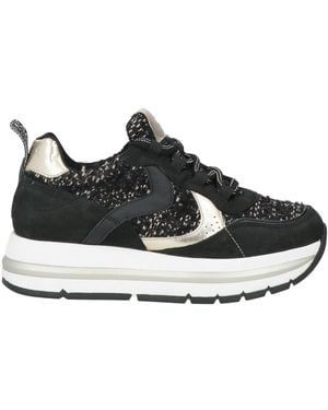 Voile Blanche Sneakers Leather, Textile Fibers - Black