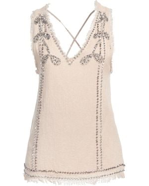 Trussardi Top Cotton, Lurex - Natural