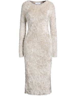 Marine Serre Line Midi Dress Recycled Polyamide, Viscose, Polyester - Natural