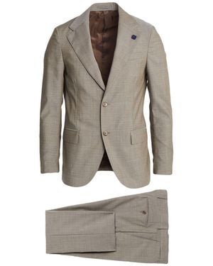 Lardini Sand Suit Wool - Gray