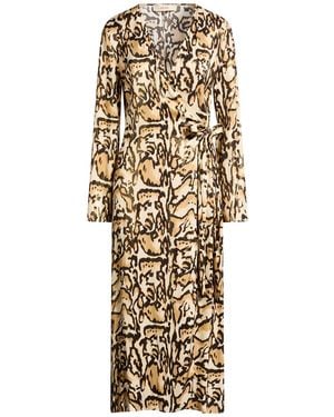 Jucca Cream Maxi Dress Viscose - Metallic