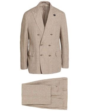 Lardini Suit Linen, Polyester - Natural