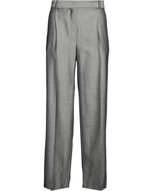Sandro Wool-blend Straight-leg Pants - Gray