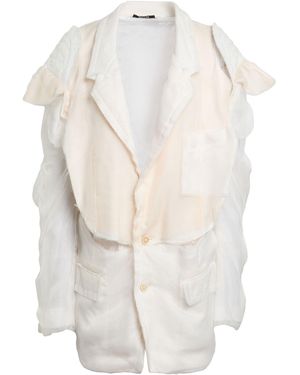 Maison Margiela Ivory Blazer Silk - White
