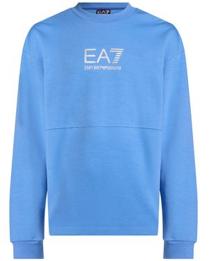EA7 Azure Sweatshirt Polyester, Cotton - Blue