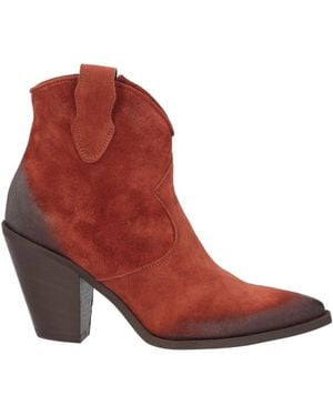 Ovyè Ankle Boots Leather - Red