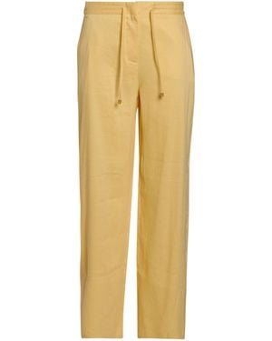 Lardini Pants Linen, Viscose, Elastane - Yellow