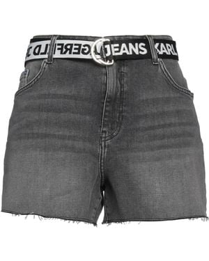 KARL LAGERFELD Denim Shorts Organic Cotton, Elastane - Gray