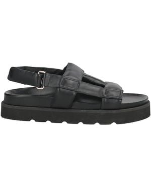 Peserico Sandals Leather - Black