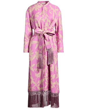 Agnona Lilac Midi Dress Cotton, Viscose - Pink