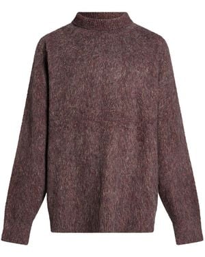 Roberto Collina Dark Turtleneck Cotton, Polyamide, Baby Alpaca Wool, Wool - Purple