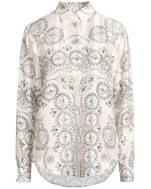 Xacus Ivory Shirt Viscose, Silk - White