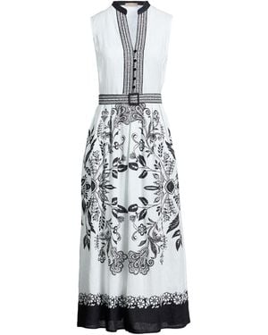 P.A.R.O.S.H. Maxi Dress Linen - White