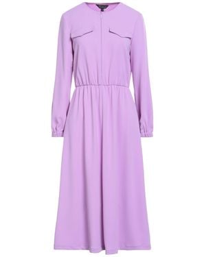 ARMANI EXCHANGE Crewneck Bodycon Midi Dress - Purple