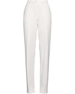 hinnominate Ivory Pants Polyester, Elastane - White