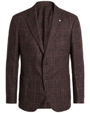 Luigi Bianchi Blazer Virgin Wool, Silk, Linen - Brown