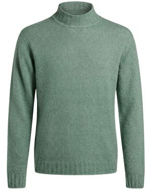 Original Vintage Style Turtleneck Wool, Polyamide - Green