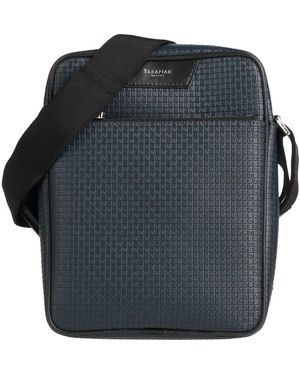 Serapian Midnight Cross-Body Bag Leather - Blue