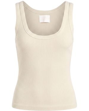 Citizens of Humanity Cream Tank Top Cotton, Lyocell, Elastane - Natural