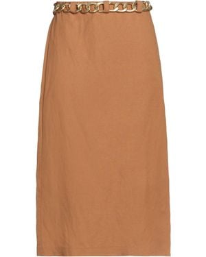 Patrizia Pepe Midi Skirt - Brown