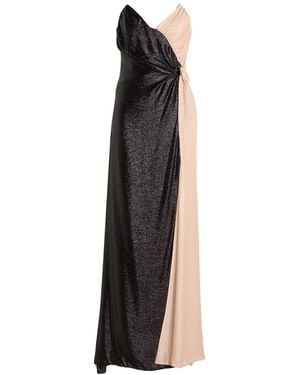 SIMONA CORSELLINI Maxi Dress Viscose, Polyamide - Black