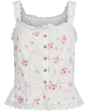 LoveShackFancy Top - Blanco