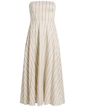 Max Mara Midi Dress Cotton, Linen - Natural