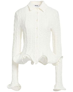 MSGM Shirt Cotton, Polyamide, Elastane - White