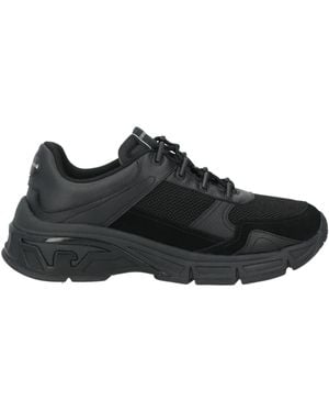 Emporio Armani Sneakers Leather, Textile Fibers - Black