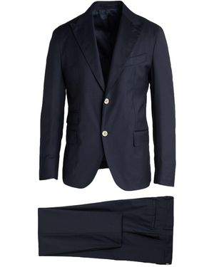 Eleventy Midnight Suit Wool - Blue