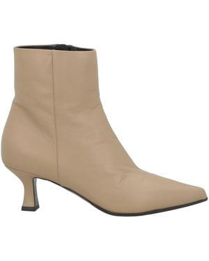 3Juin Taupe Ankle Boots Leather - Natural