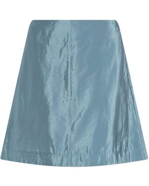 By Malene Birger Mini Skirt Viscose, Polyamide - Blue