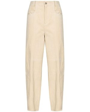Eleventy Ivory Trousers Sheepskin - Natural