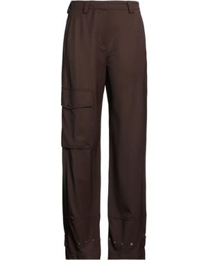 PT Torino Dark Trousers Polyester, Wool, Elastane - Brown