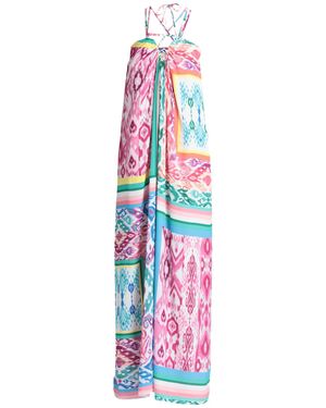 SFIZIO STUDIO Fuchsia Maxi Dress Viscose - White